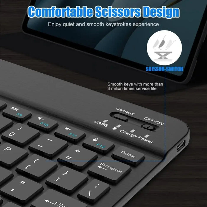 Bluetooth Tablet Keyboard – 7" & 10" Wireless Keyboard for iPad, Android & Windows SF