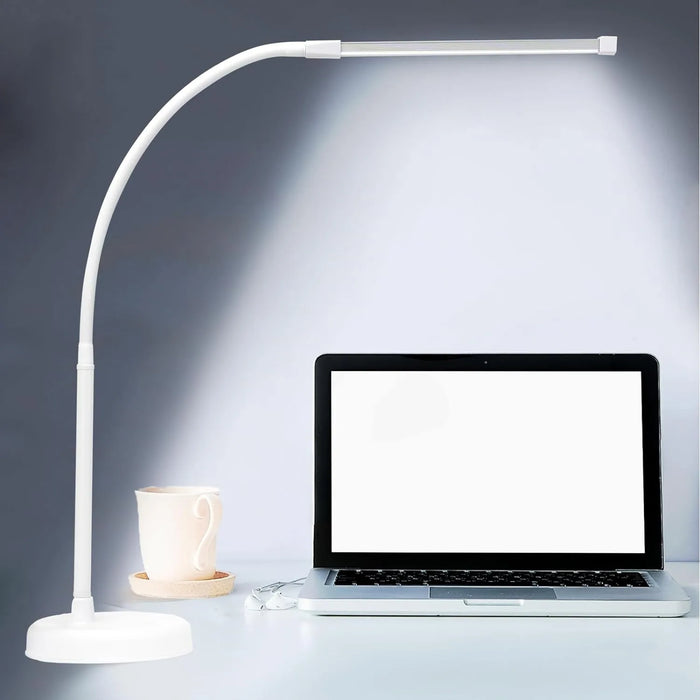 A LOOPITYS LED Desk Lamp, Swing Arm Architect Task Lamp with Long Flexible Gooseneck, 3 Color Modes, and USB Adapter - Samanta Factory