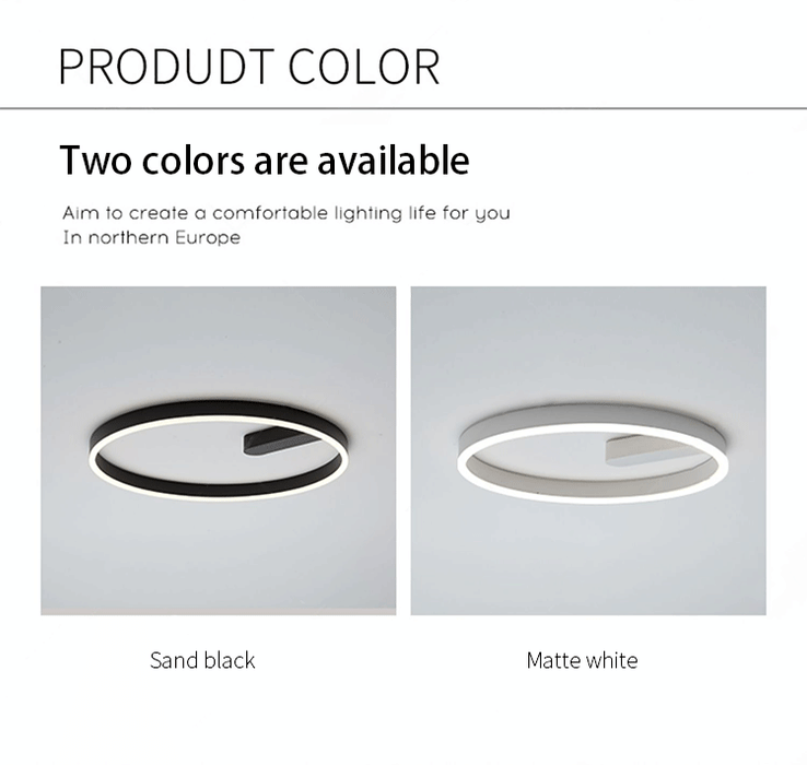 LED Ceiling Light – Modern Surface-Mounted Design with Dimmable Remote Control - Samanta Factory