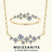 925 sterling silver moissanite necklace and ring set with D-color VVS1 stones