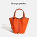 Cowhide Leather Bucket Bag – Soft Fashion for Four Seasons SF