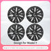 4PCS Wheel Cap Design For Tesla Model Y 2020-2024 19 Inch Right＆Left Hubcaps Cyclone Cover Wheel Cover Replacement Accessories - Samanta Factory