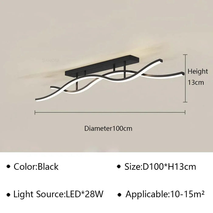 LED Ceiling Light – Simple Line Design for Modern Kitchens, Bedrooms, and Dining Areas - Samanta Factory