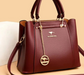 Women’s PU Leather Tote Bag – Fashion Soft Casual Handbag with Zipper Closure - Samanta Factory