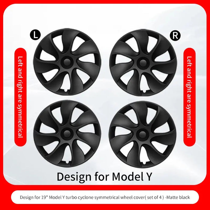 4PCS Design for TESLA Model Y 2020-2024 Vehicle Full Coverage Storm Wheel Cover Cap 19 Inches Wheel Hubcap Automobile Accessorie - Samanta Factory