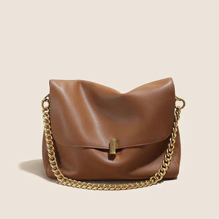 Leather Shoulder Bag - Soft Cowhide Crossbody Style SF