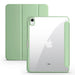iPad Case with Pen Holder – Trifold PU Leather & Clear Acrylic Hard Back Stand Cover SF