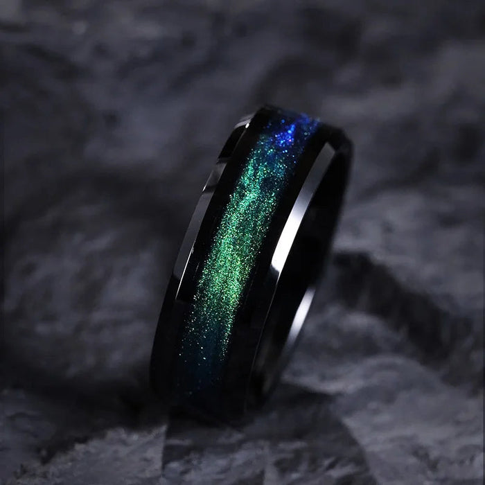 Tungsten Ring – Star Design with Custom Engraving SF