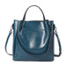 Vintage Cow Leather Shoulder Tote – Women’s Ruched Handbag SF