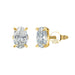 Oval Moissanite Stud Earrings – 0.5–3CT Brilliant Cut in 925 Sterling Silver SF