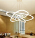 Art Deco Pendant Light – White Acrylic & Iron Chandelier with Remote Control - Samanta Factory