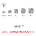 Moissanite Stud Earrings – 2ct D-Color Round Cut SF
