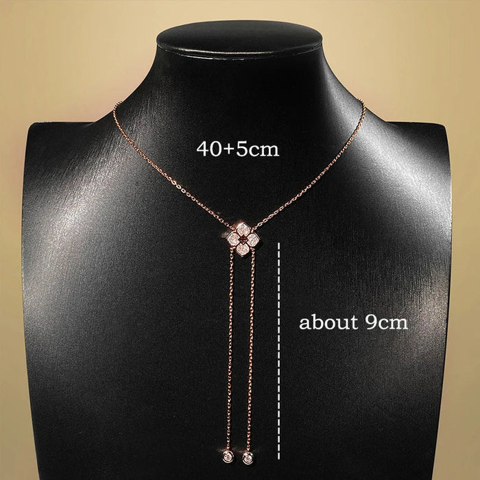 Moissanite Necklace – Full Round-Cut Sparkle in 925 Sterling Silver SF