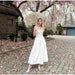 A-line Strap Long Dress – Square Neck & Backless Design - Samanta Factory