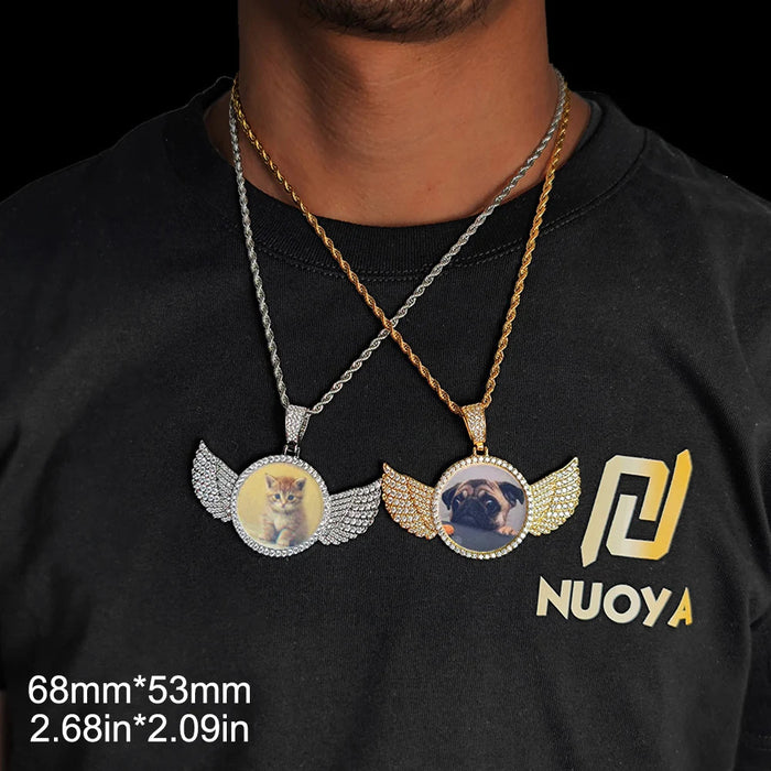 Custom Photo Necklace – Personalized Medallion Picture Pendant Chain SF