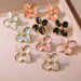 Stud Earrings – Vintage Petal Design in Stainless Steel SF