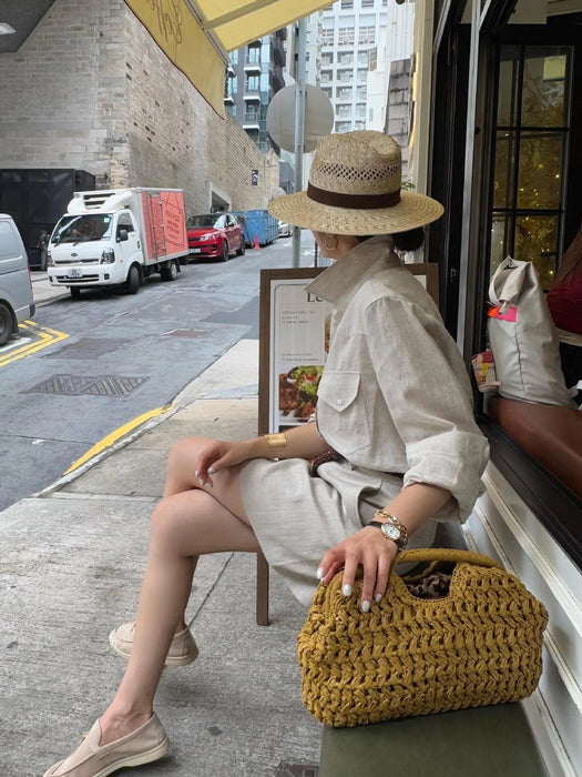 Fashionable Straw Woven Raffia Clutch Bag for Women – Summer Beach, Travel & Evening Purse SF