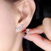 Premium 925 Sterling Silver Earrings With Excellent-Cut Moissanite Stones SF