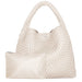 Women’s Woven PU Leather Tote Bag – Soft Handcrafted Shoulder Bag SF