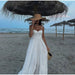 A-line Strap Long Dress – Square Neck & Backless Design - Samanta Factory