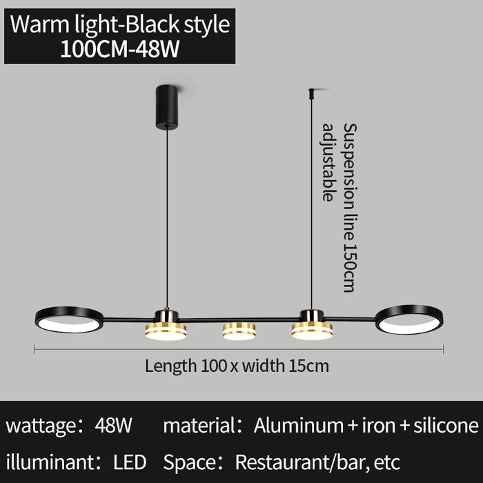 Modern Ring Pendant Light – 48W LED Chandelier with Soft Eye-Care Illumination - Samanta Factory