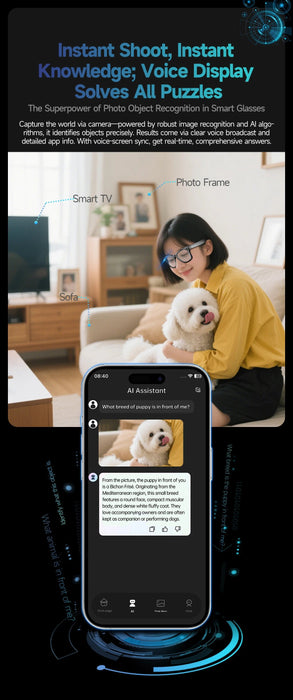 AI Smart Glasses with HD Camera & Translation – Color-Changing Bluetooth Calling Sunglasses SF