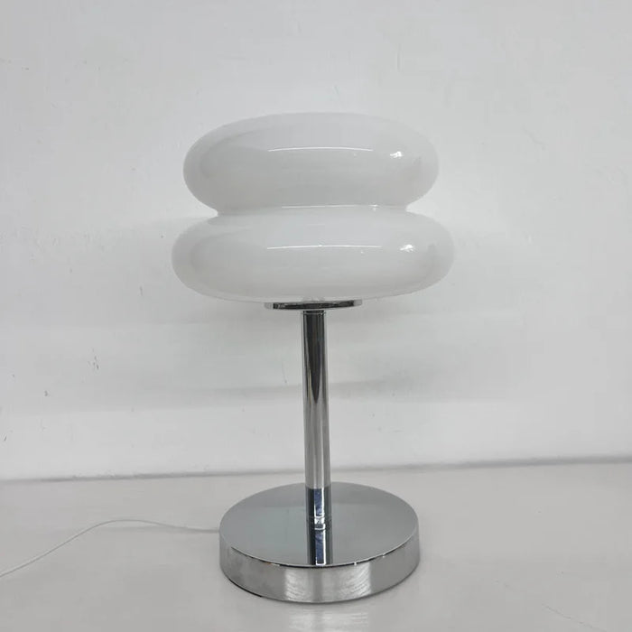 Modern Stained Glass Table Lamp – Touch Control LED Bedside Lighting - Samanta Factory