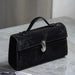 Women’s Leather Baguette Handbag – Minimalist Day Clutch SF
