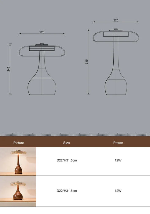 French Retro Floor Lamp – Luxury LED Table & Bedside Lighting with Clear Glass Shade - Samanta Factory