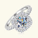 Brilliant GRA-Certified Moissanite Ring for Women with Hypoallergenic 925 Silver SF