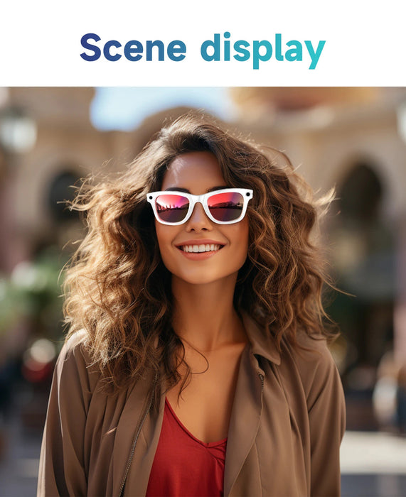 AI Smart Glasses with HD Camera & Translation – Color-Changing Bluetooth Calling Sunglasses SF