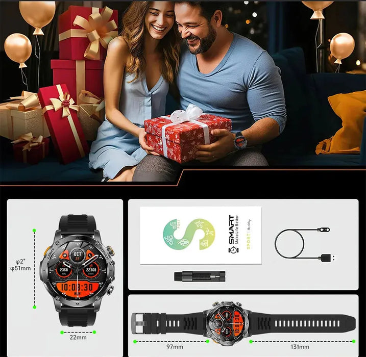 Smart Watch – AMOLED Display with AI Health Tracking SF