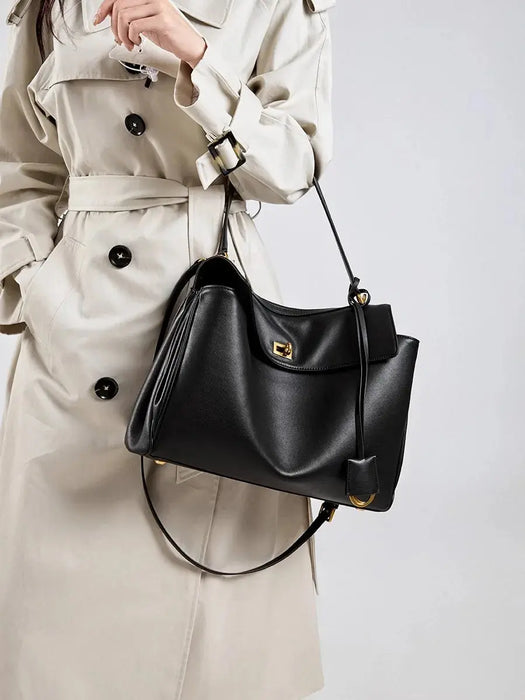 Leather Satchel Bag - Soft Casual Carry SF