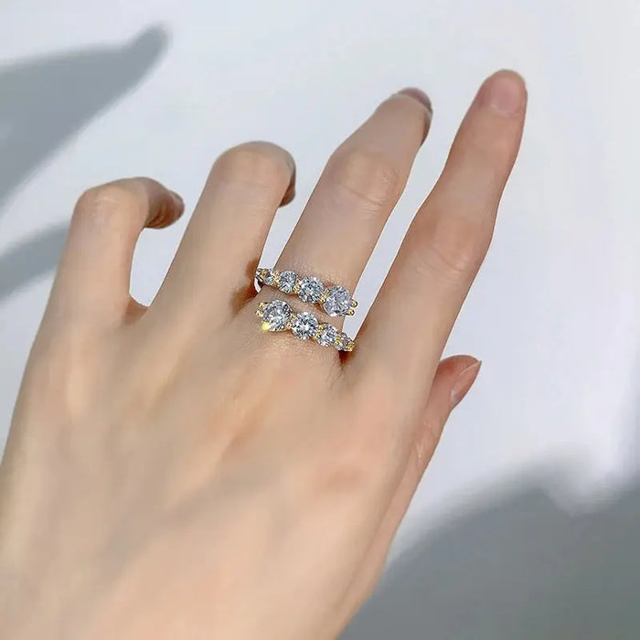 Moissanite Wedding Band – 3.26cttw Multi-Stone Sparkle SF
