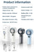 Portable Ice Cooling Handheld Fan – 5200mAh USB Rechargeable High-Speed Mini Fan Sf