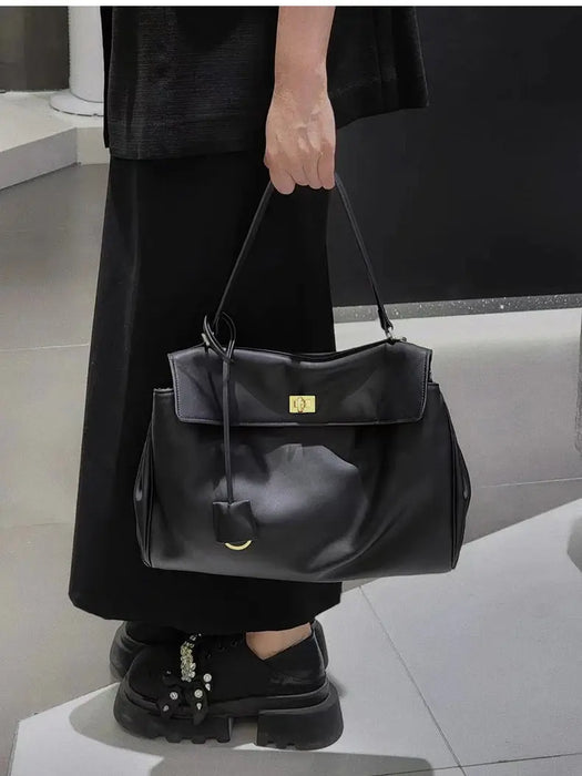 Leather Satchel Bag - Soft Casual Carry SF