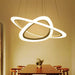 Art Deco Pendant Light – White Acrylic & Iron Chandelier with Remote Control - Samanta Factory