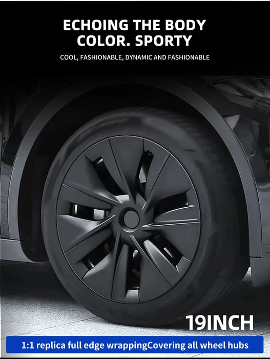HL 19 Inch Hub Cap for Tesla Model Y 2020-2023 Wheel Hubcap Performance Replacement Wheel Cap Full Rim Cover Accessories - Samanta Factory