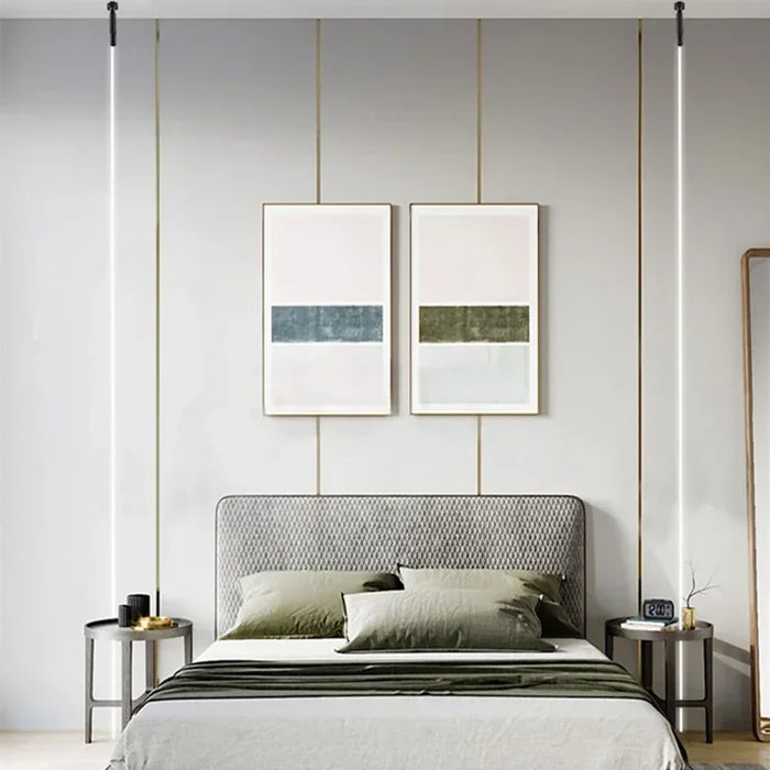 Modern Linear LED Wall Lamp – Black & White Minimalist Skyline Design - Samanta Factory