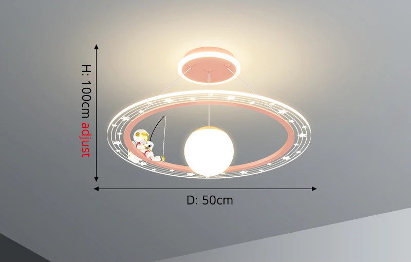 Modern Flush Mount LED Chandelier – Remote-Control Dimmable Ceiling Light - Samanta Factory
