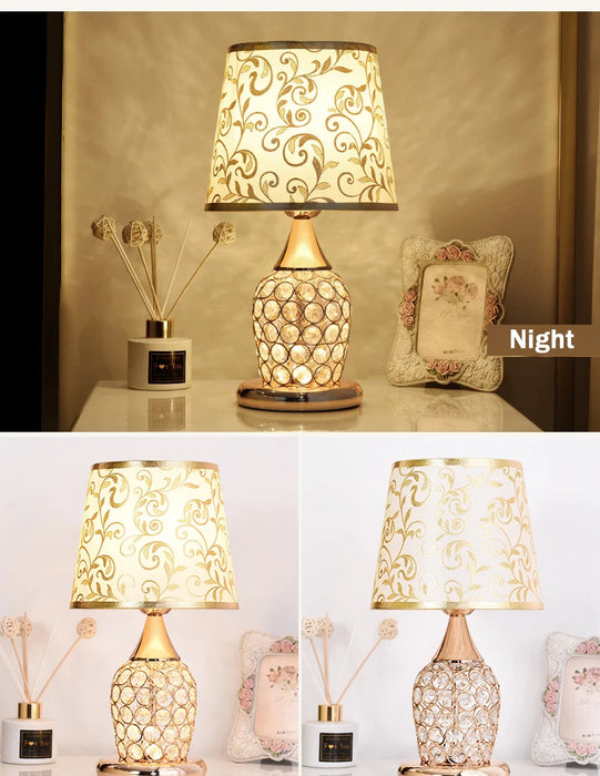Crystal Table Lamp – Elegant Bedside Light with Polished Chrome Finish - Samanta Factory