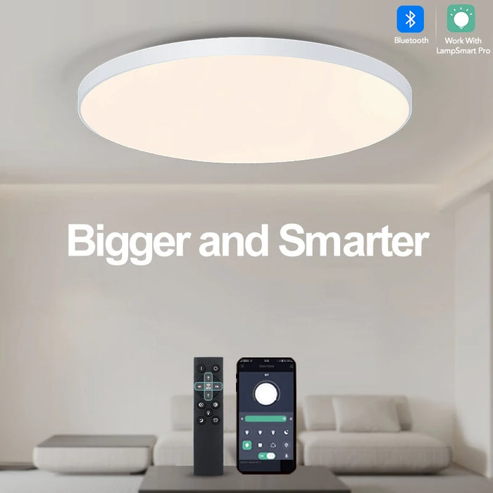 MARPOU Big Size Smart ceiling lamp led lamp for bedroom 80W ceiling lights with Remote control Dimmable led lights for room - Samanta Factory