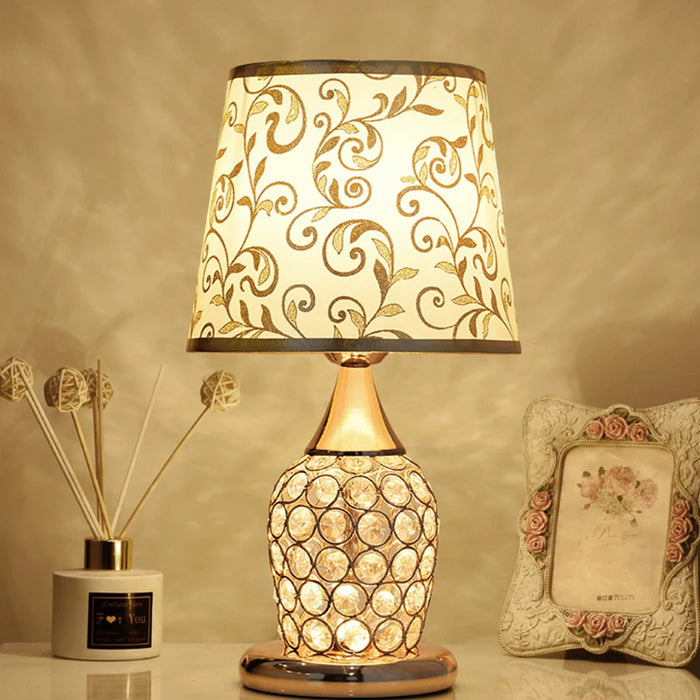 Crystal Table Lamp – Elegant Bedside Light with Polished Chrome Finish - Samanta Factory