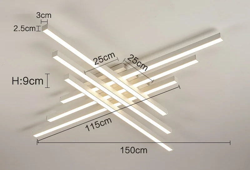 Ceiling Light – Modern Nordic Iron & Acrylic Design with LED Illumination - Samanta Factory