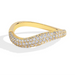S925 Moissanite Ring – D-Color VVS1 Wavy Band SF
