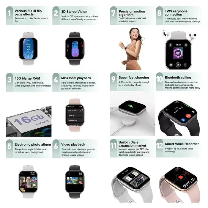 GPS Smart Watch with Health Tracking – AMOLED Display with Bluetooth Calling SF