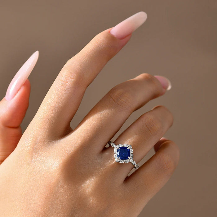 Moissanite Ring – D Color VVS1 Sterling Silver SF