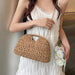 Retro Woven Straw Crossbody Bag – Women's Rattan Beach Shoulder Bag for Vacation & Travel SF
