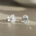 Oval Moissanite Stud Earrings – 0.5–3CT Brilliant Cut in 925 Sterling Silver SF