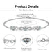 925 Sterling Silver Bracelet – D-Color Moissanite, Certified Fine Jewelry SF